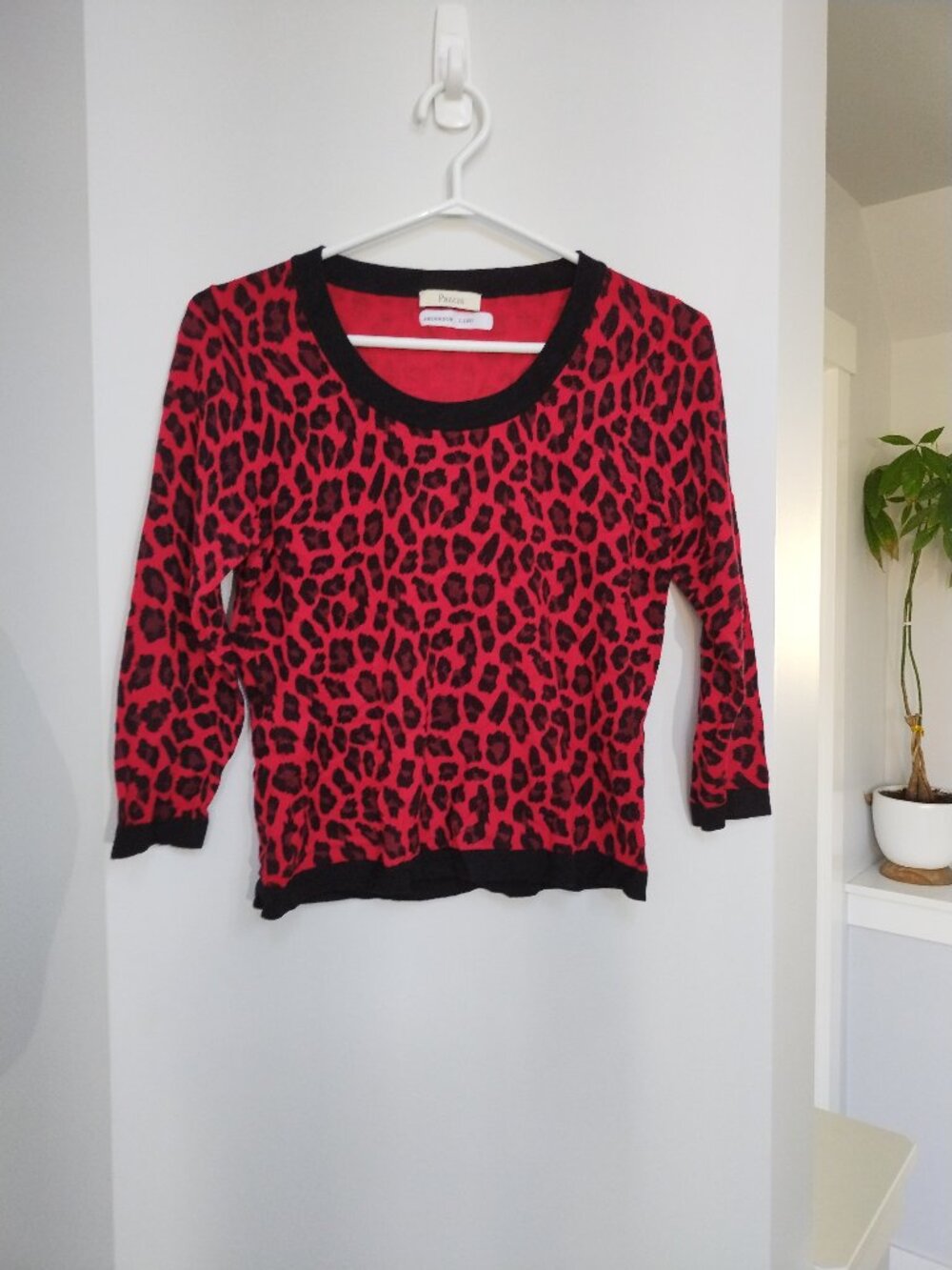 Precis 3/4 sleeve leopard print sweater